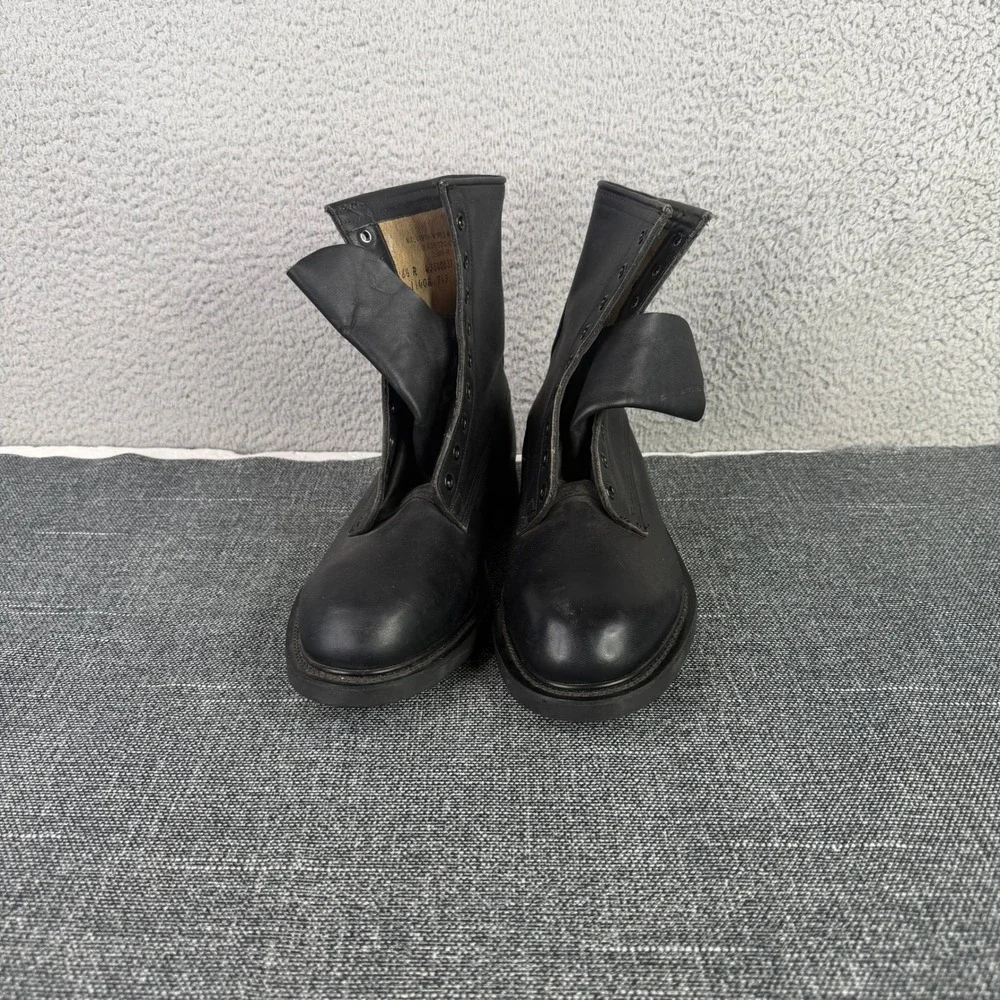 Wolverine Combat Boots Mens 6.5 R Black‎ Leather Military Safety Toe 1992 USA